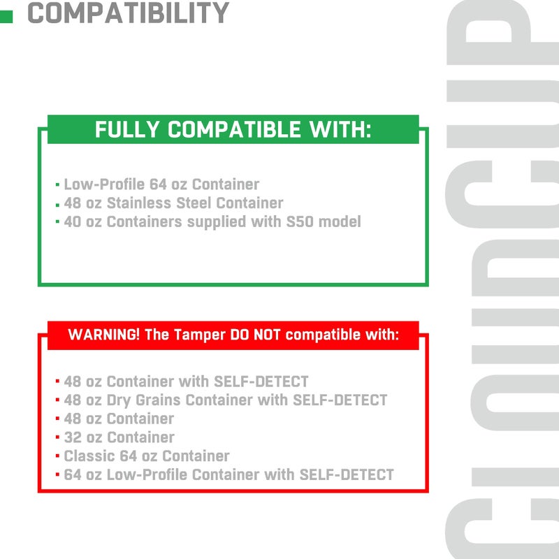 CloudCUP Plunger Replacement Blender Parts for Vitamix Tamper Low Profile Professional Series Pro 750 5300 7500 Blender Parts Accessories, Low Profile Container 64 Oz, 40 Oz - Image 4